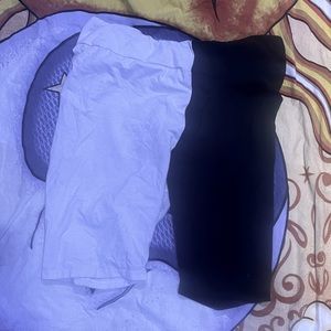 Black and white exercise shorts brand unknown